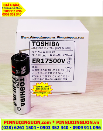 Toshiba ER17500V chuẩn Châu Âu EU; Pin nuôi nguồn PLC Toshiba ER17500V lithium 3.6v A 2700mAh _Xuất xứ Nhật
